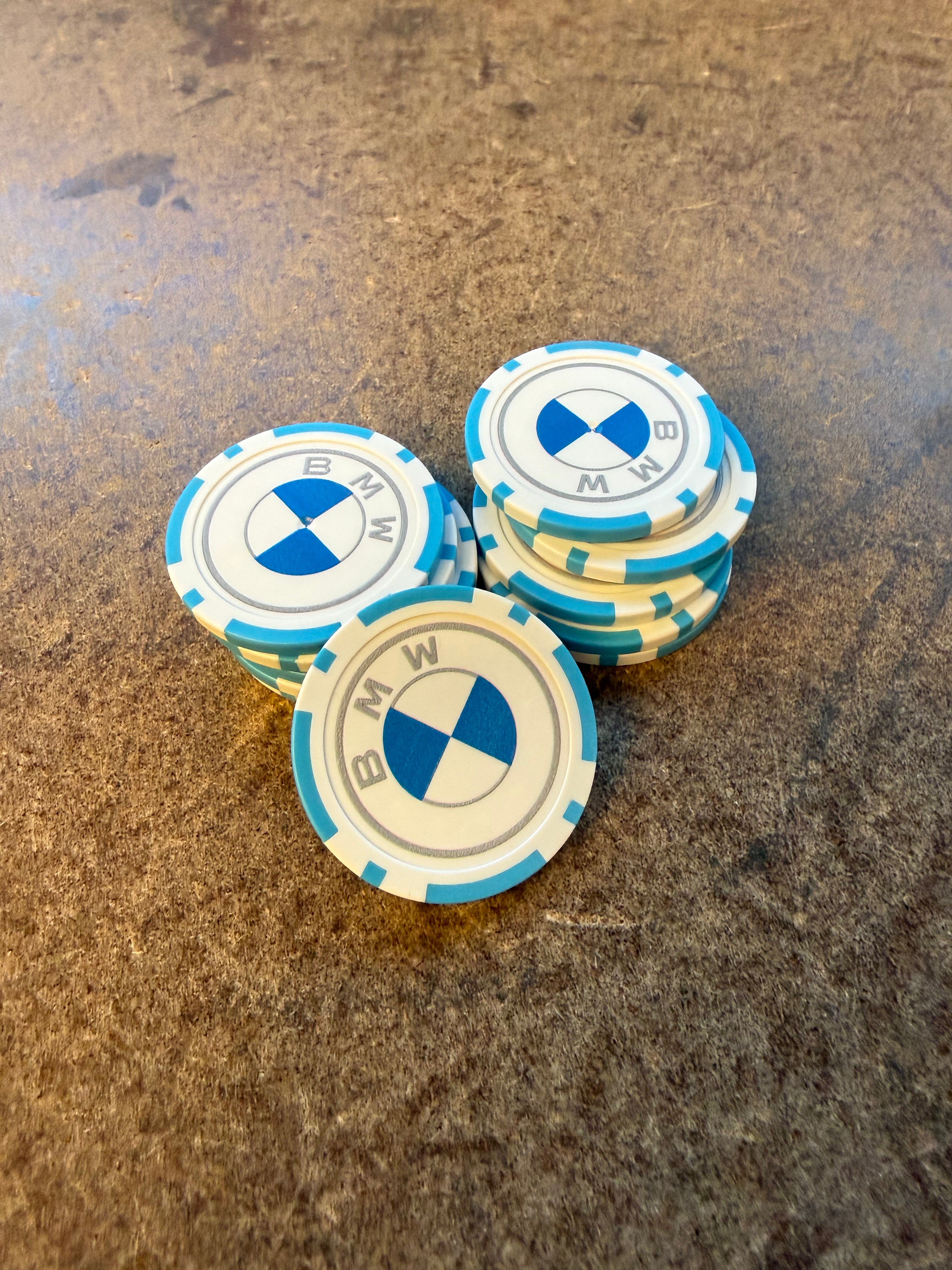 bmw golf poker marker poker chips
