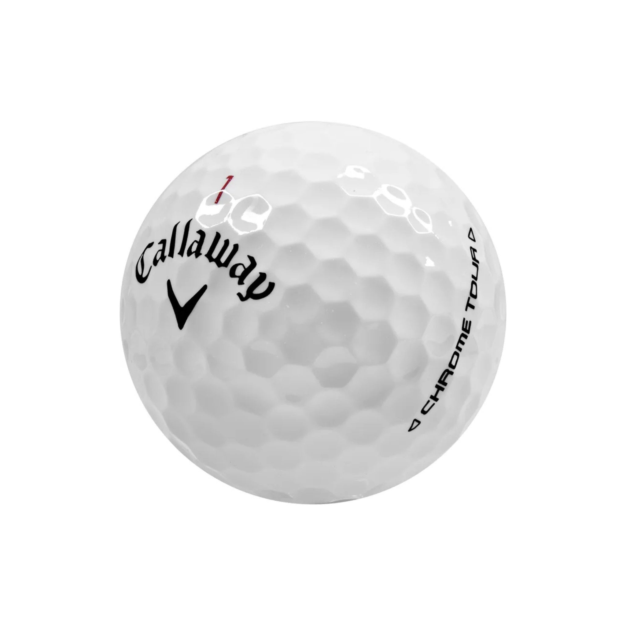 callaway chrome tour golfpallo lähikuvassa