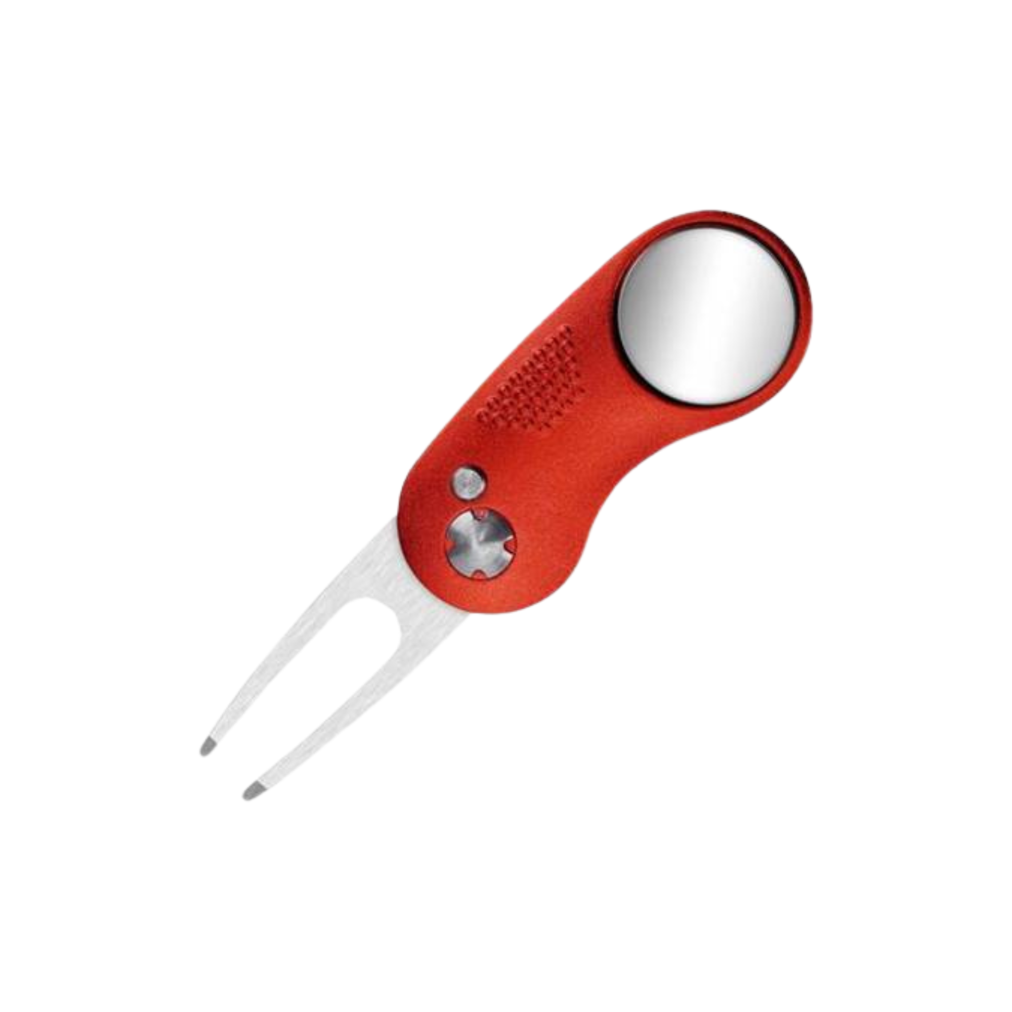 red golf divot tool