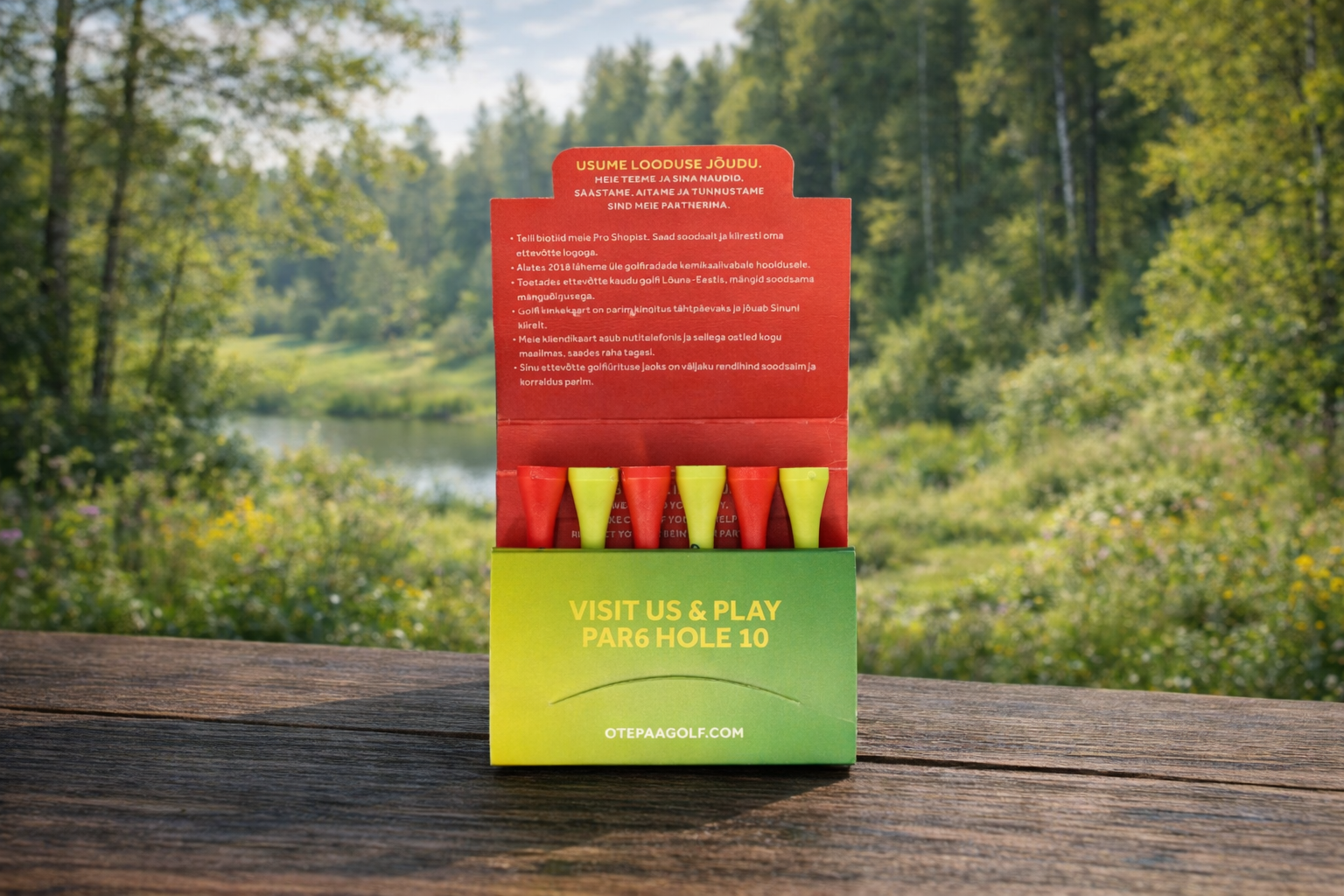 Otepää Golf & Country Club Matchbook two tee colors
