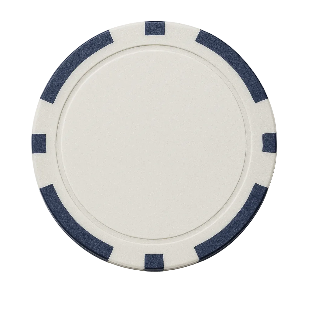 pokerchip golf ball marker with logo dark blue