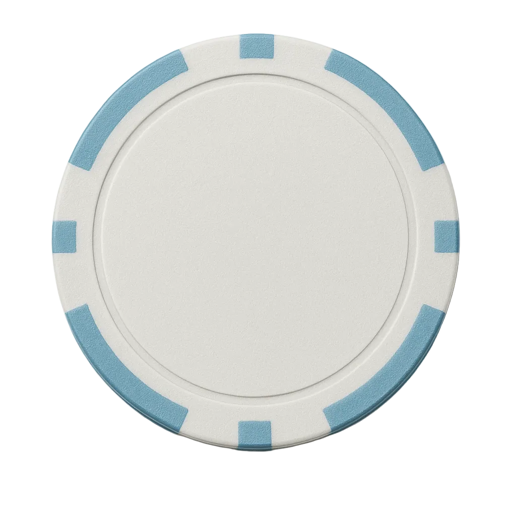 pokerchip golf ball marker with logo light blue