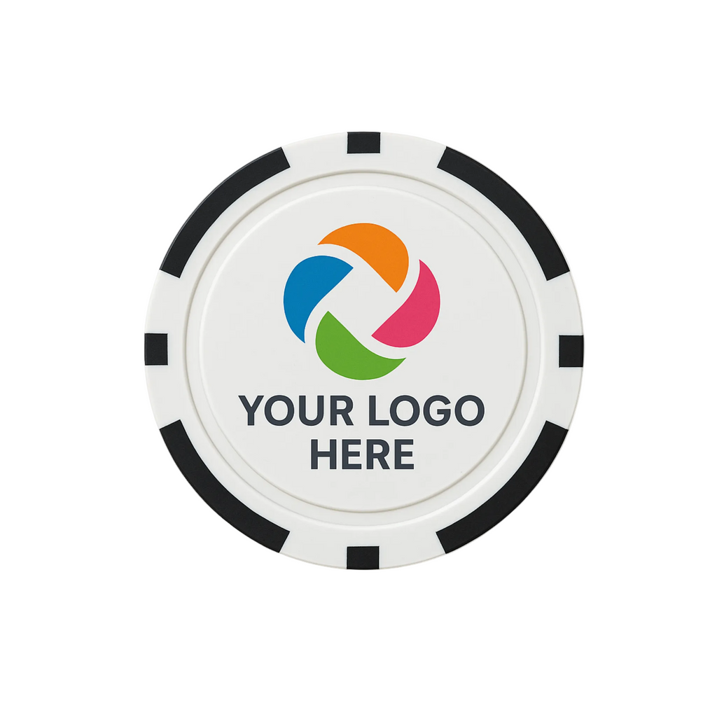 pokerchip golf ball marker with logo